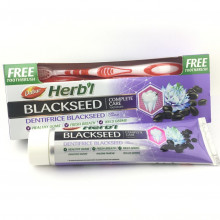 Зубная паста Dabur Herb'l Blackseed 150 г + зубная щётка Зубная паста Dabur Herb'l Blackseed 150 г + зубная щётка